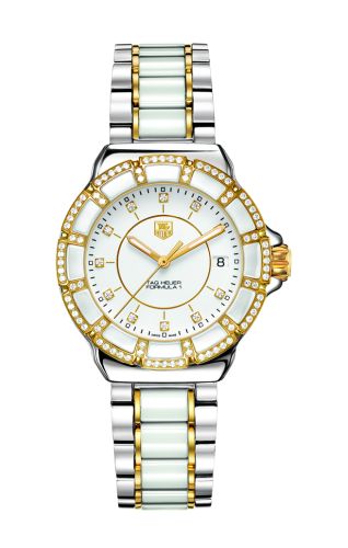 TAG Heuer Formula 1 Quartz 37 Stainless Steel / Yellow Gold PVD / Diamond / White / Bracelet